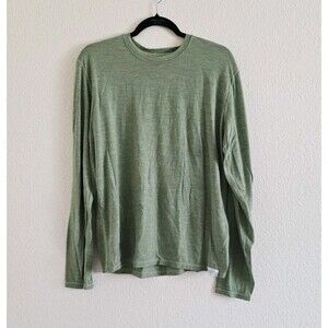 Woolly Everyday Baselayer Long Sleeve Shirt Men Size Large 100% Merino Green